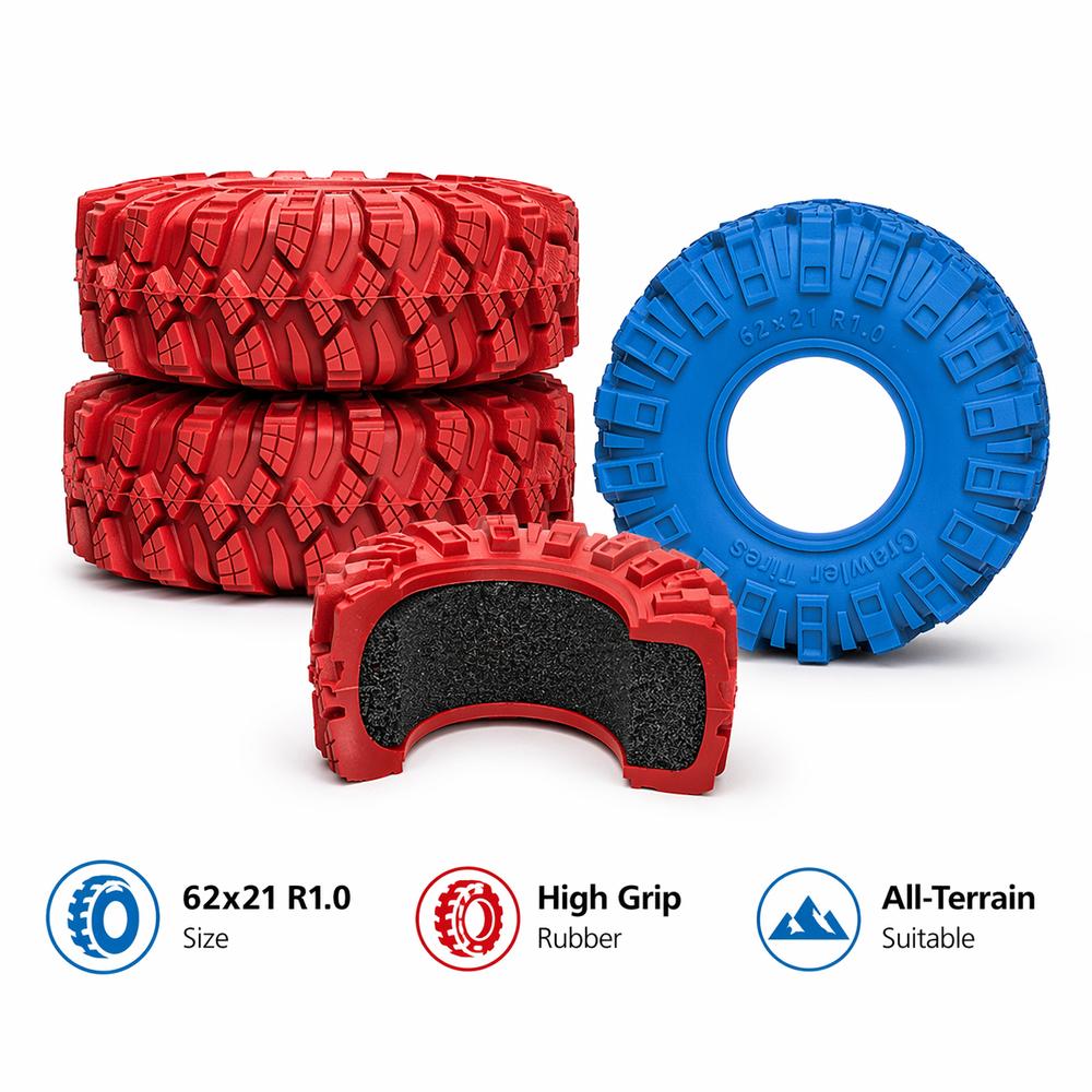 Rc Hobby Crawler - HFLRC 4PCS 1.0 Crawler Tires Super