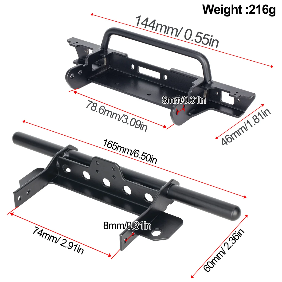 Metal Front and Rear Bumper fo – Rc Hobby Crawler Bewertung und Preis