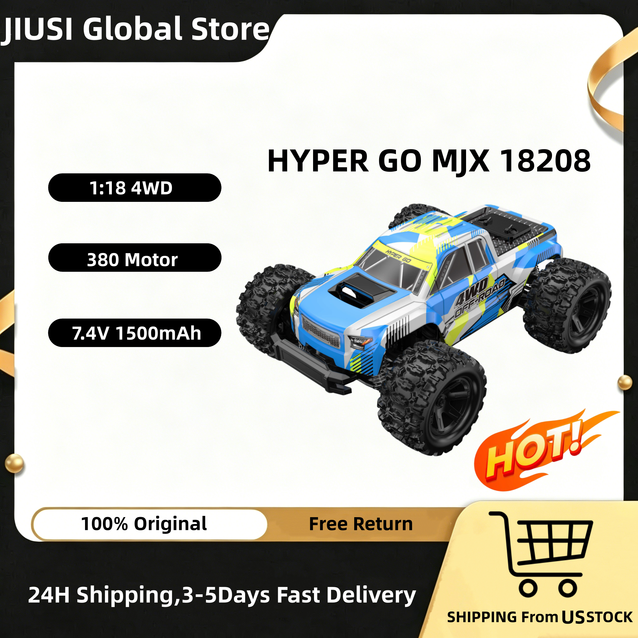 HYPER GO MJX 1:18 18208 Rc Car – Yunshen Rc Hobby Bewertung und Preis