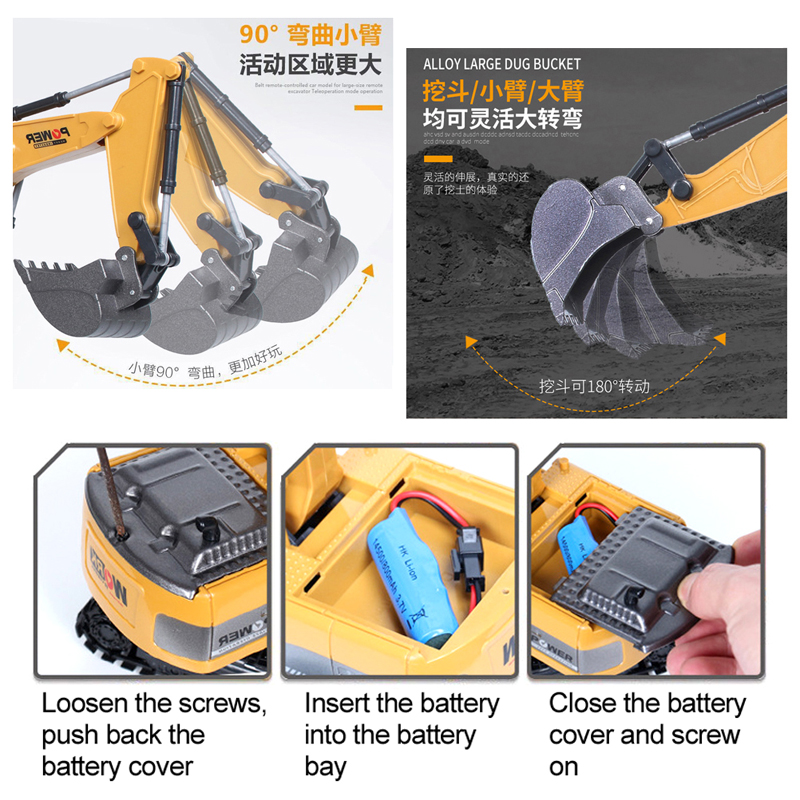 RC Excavator 2.4Ghz 6 Channel  – Yunshen Rc Hobby Bewertung und Preis